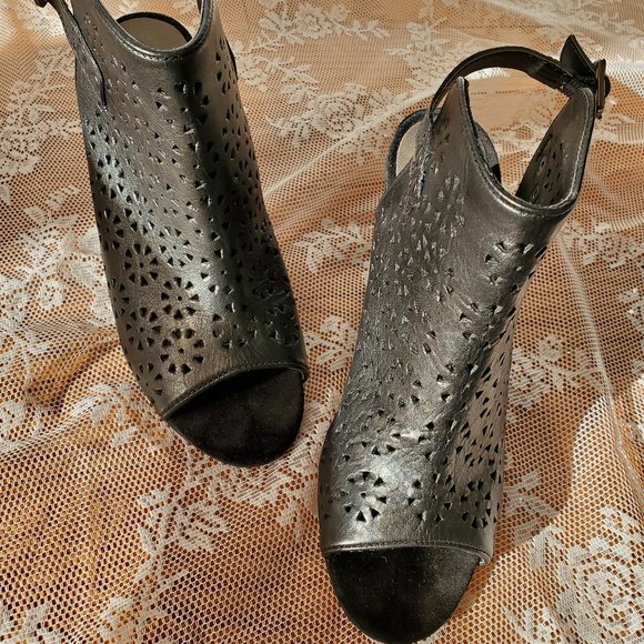 Maddison Womens Leather Heels, Black - Picture 7 of 7